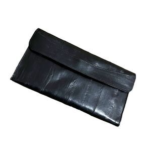Vintage 80’s Lee Sands Bkack Eel Skin Wallet